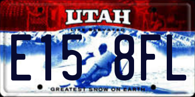 UT license plate E158FL