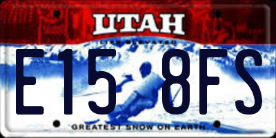 UT license plate E158FS