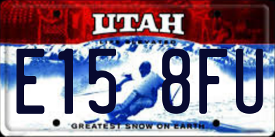 UT license plate E158FU