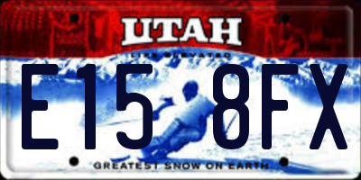 UT license plate E158FX