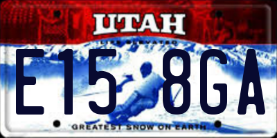 UT license plate E158GA