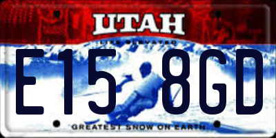 UT license plate E158GD