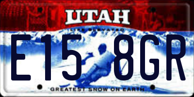UT license plate E158GR