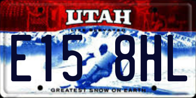UT license plate E158HL