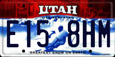 UT license plate E158HM