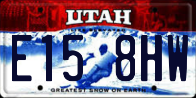 UT license plate E158HW