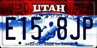 UT license plate E158JP