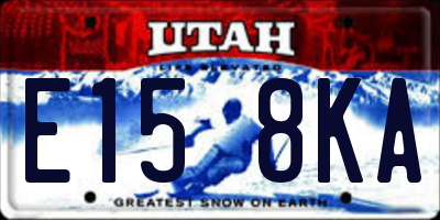 UT license plate E158KA