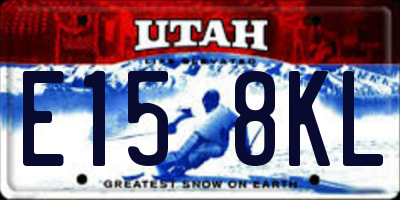 UT license plate E158KL