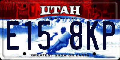 UT license plate E158KP