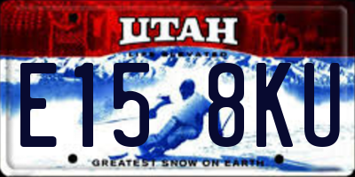 UT license plate E158KU