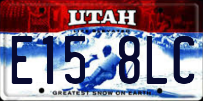 UT license plate E158LC