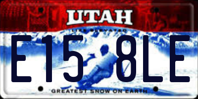 UT license plate E158LE
