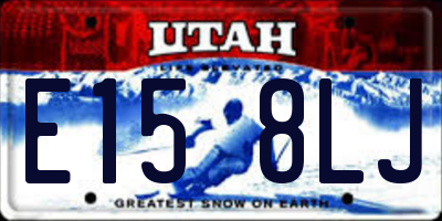 UT license plate E158LJ