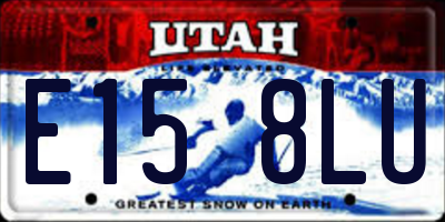 UT license plate E158LU