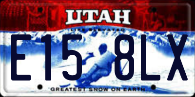 UT license plate E158LX