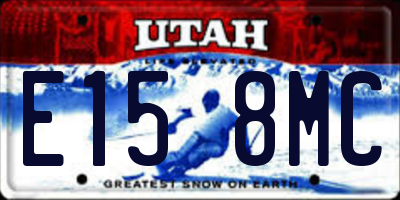 UT license plate E158MC