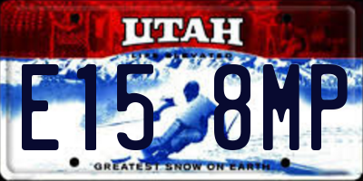 UT license plate E158MP