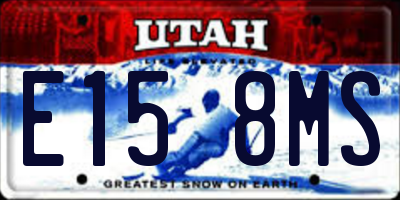 UT license plate E158MS