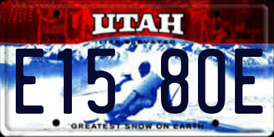 UT license plate E158OE