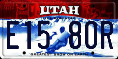 UT license plate E158OR