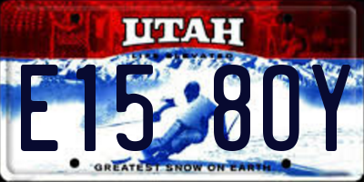 UT license plate E158OY
