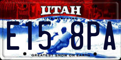 UT license plate E158PA