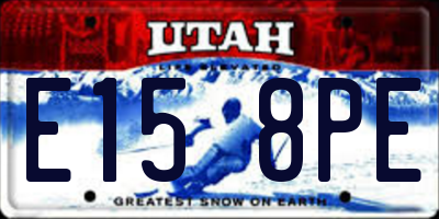 UT license plate E158PE