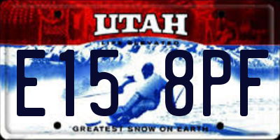 UT license plate E158PF