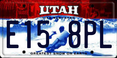 UT license plate E158PL