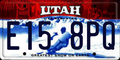 UT license plate E158PQ