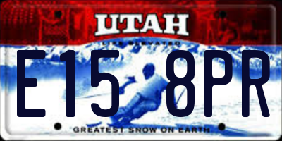 UT license plate E158PR