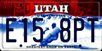 UT license plate E158PT