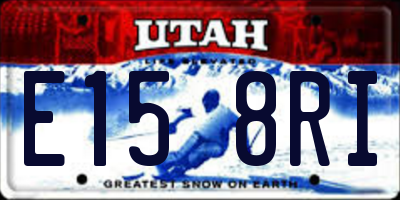 UT license plate E158RI