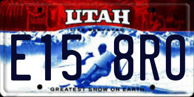 UT license plate E158RO