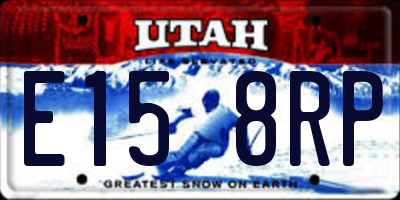 UT license plate E158RP