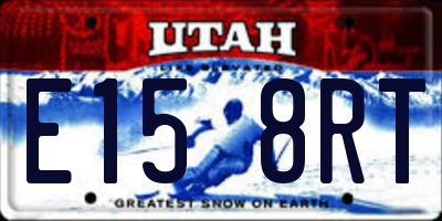 UT license plate E158RT