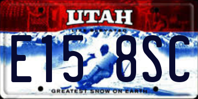 UT license plate E158SC