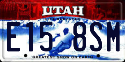 UT license plate E158SM