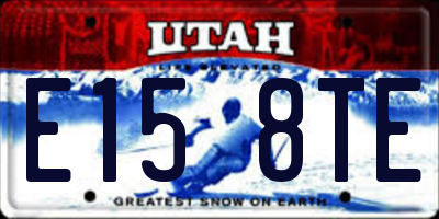 UT license plate E158TE