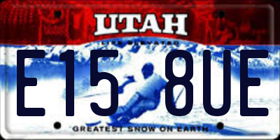 UT license plate E158UE