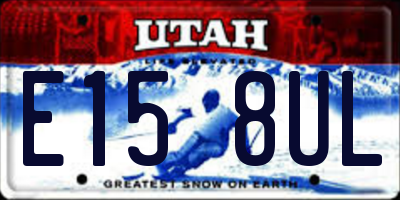 UT license plate E158UL