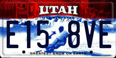 UT license plate E158VE