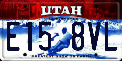 UT license plate E158VL