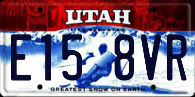 UT license plate E158VR