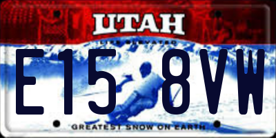 UT license plate E158VW