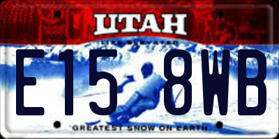 UT license plate E158WB