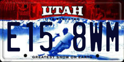 UT license plate E158WM