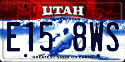 UT license plate E158WS