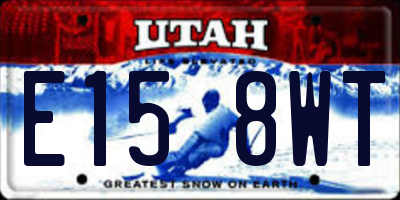 UT license plate E158WT